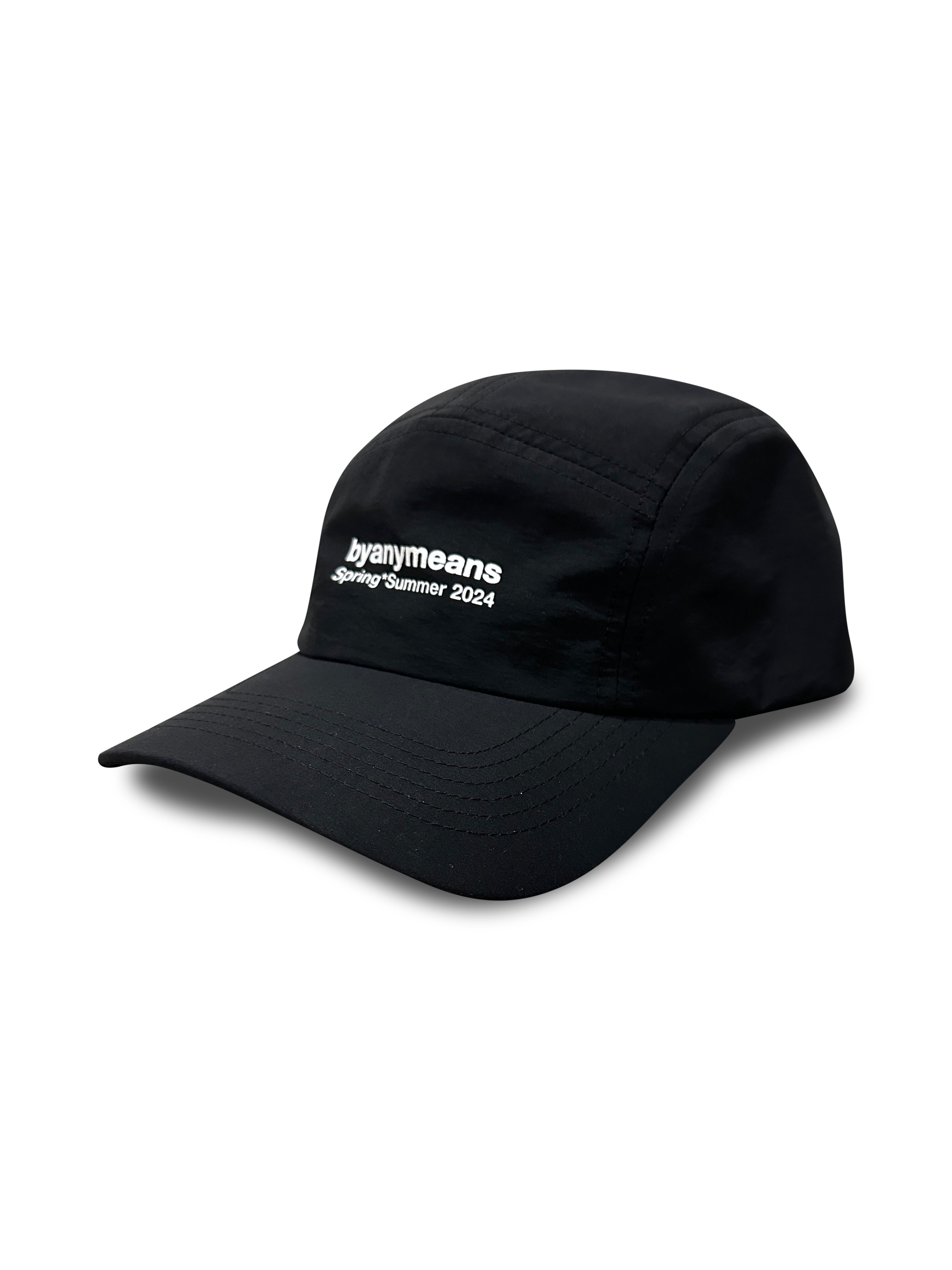 nylon sports cap - black