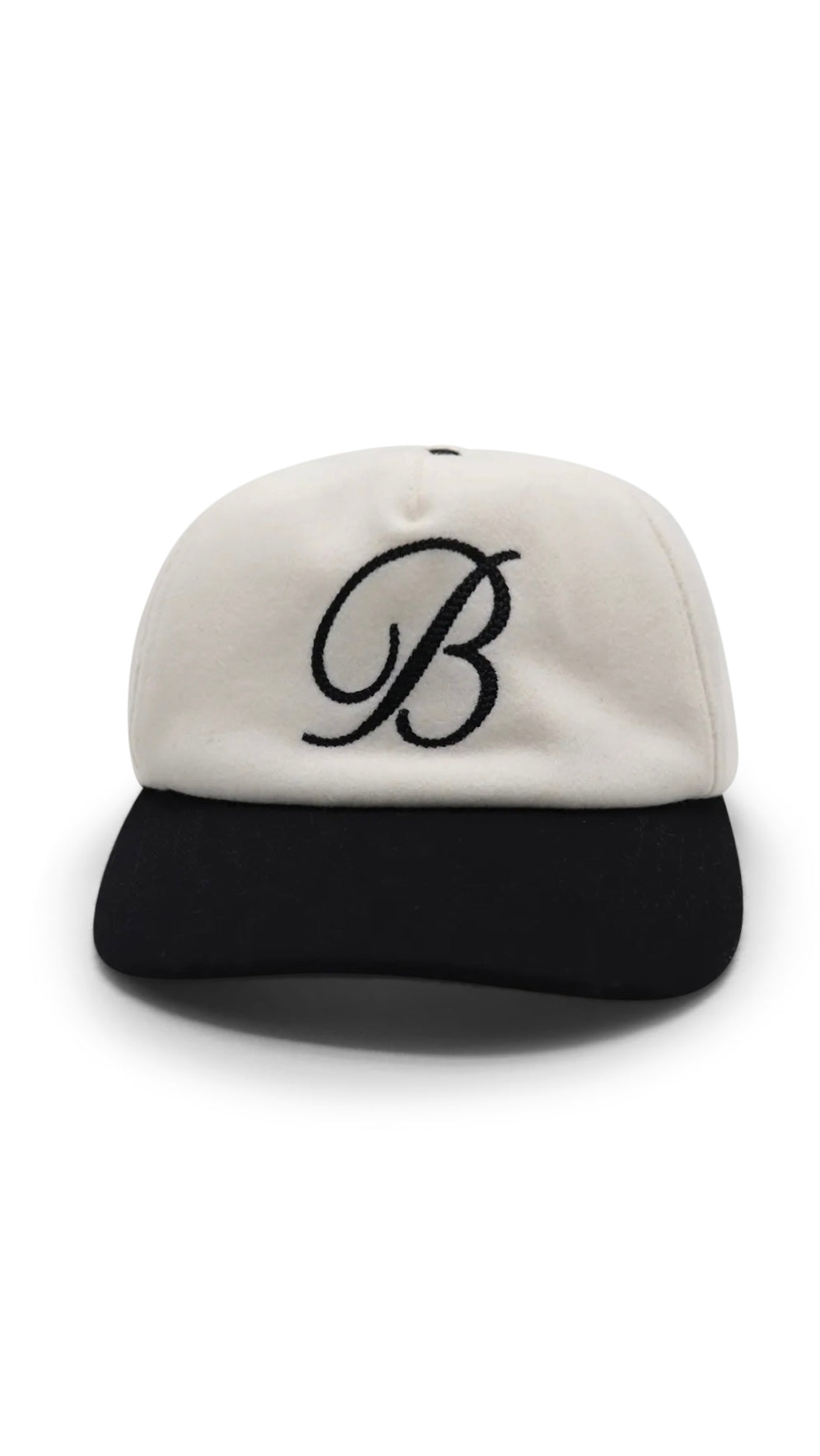 wool blend capital cap - white