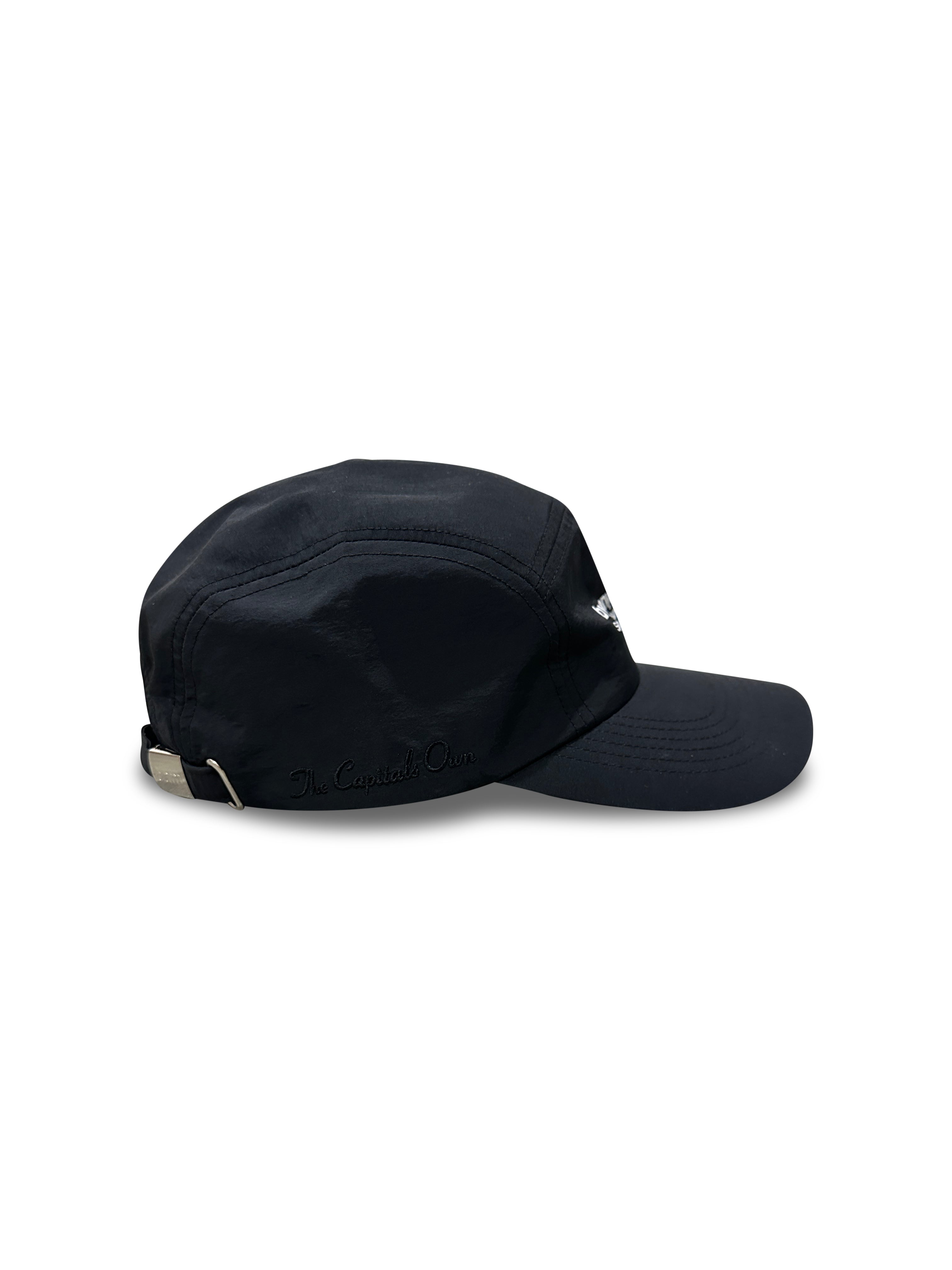 nylon sports cap - black