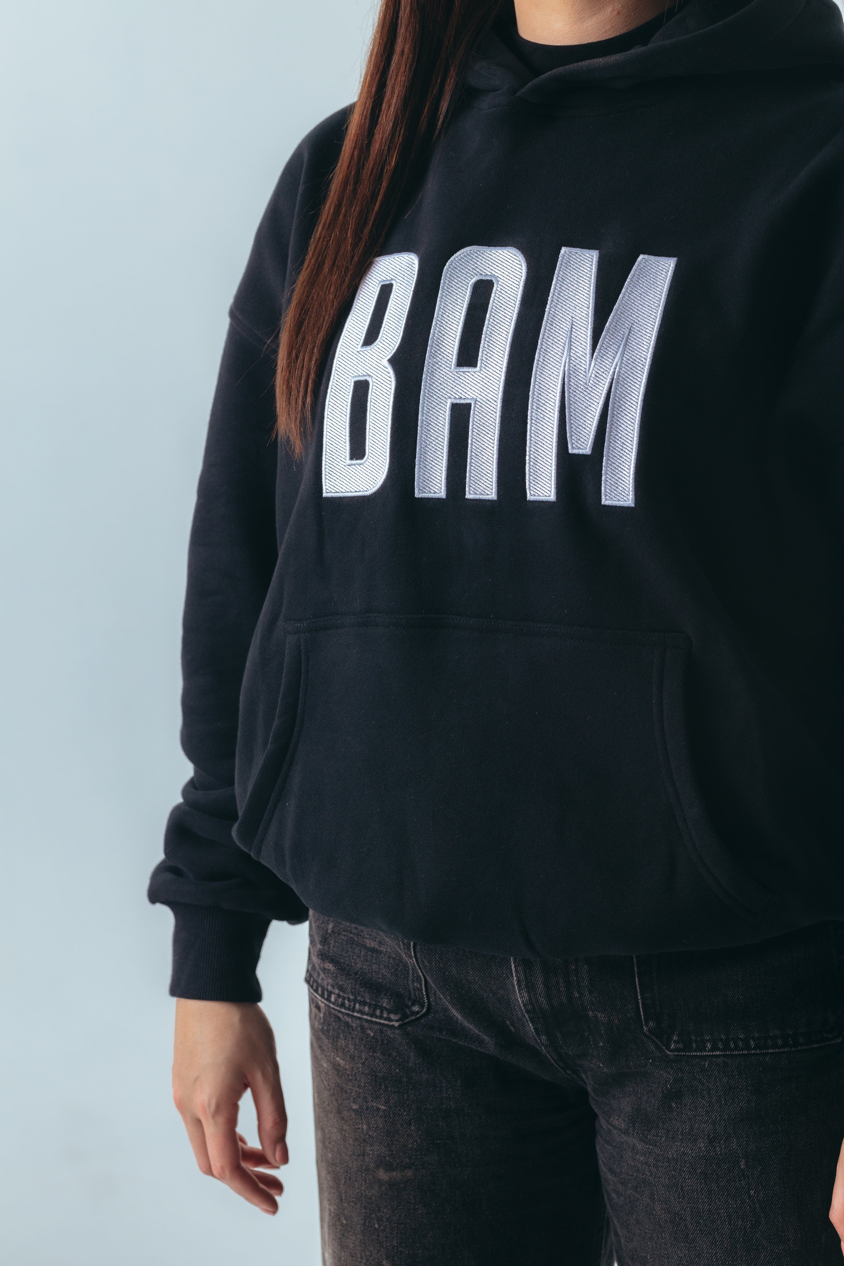 Our staple hoodie.  Features an oversized fit, inverted waistband and embroidered logo detailing.