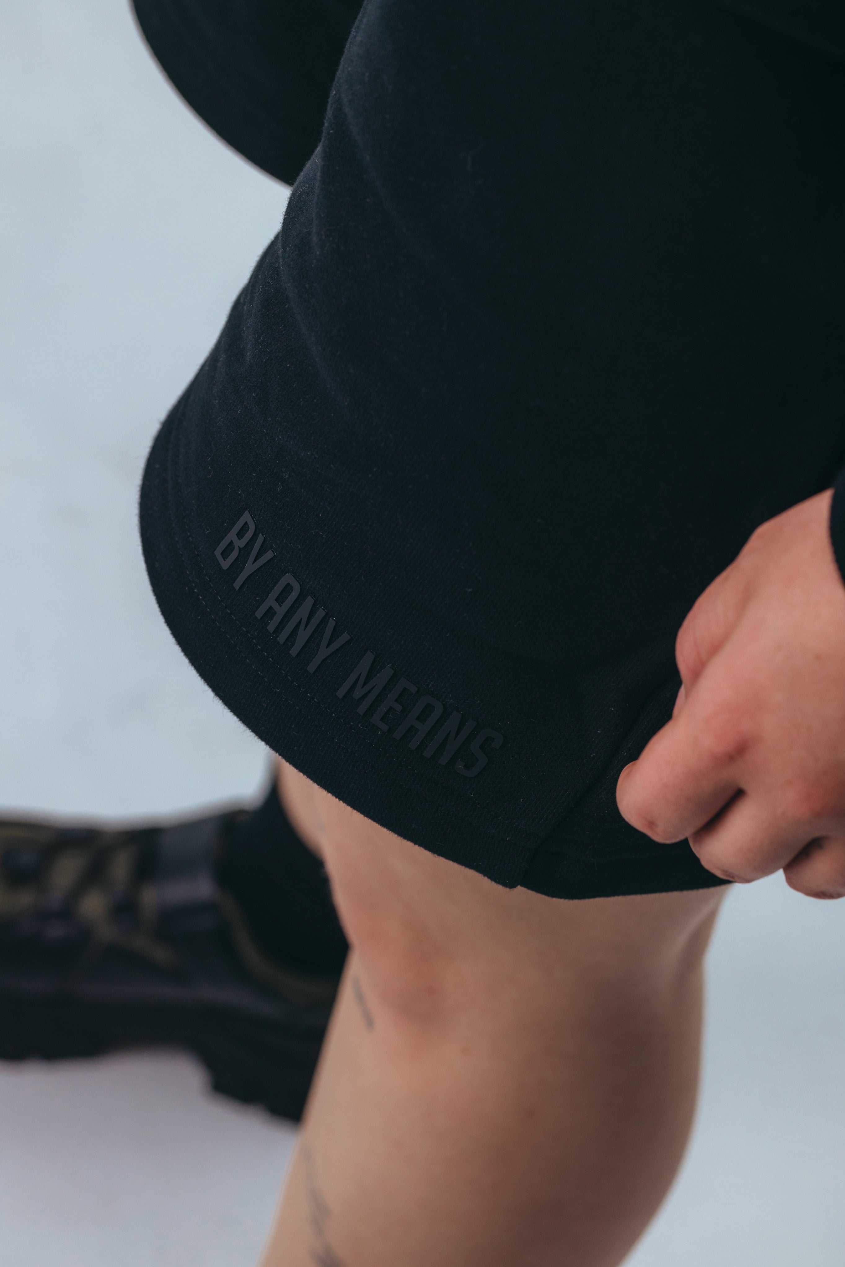 Our staple trackshorts.  Featuring a fleece inner, thick cotton and rubber logo detailing.