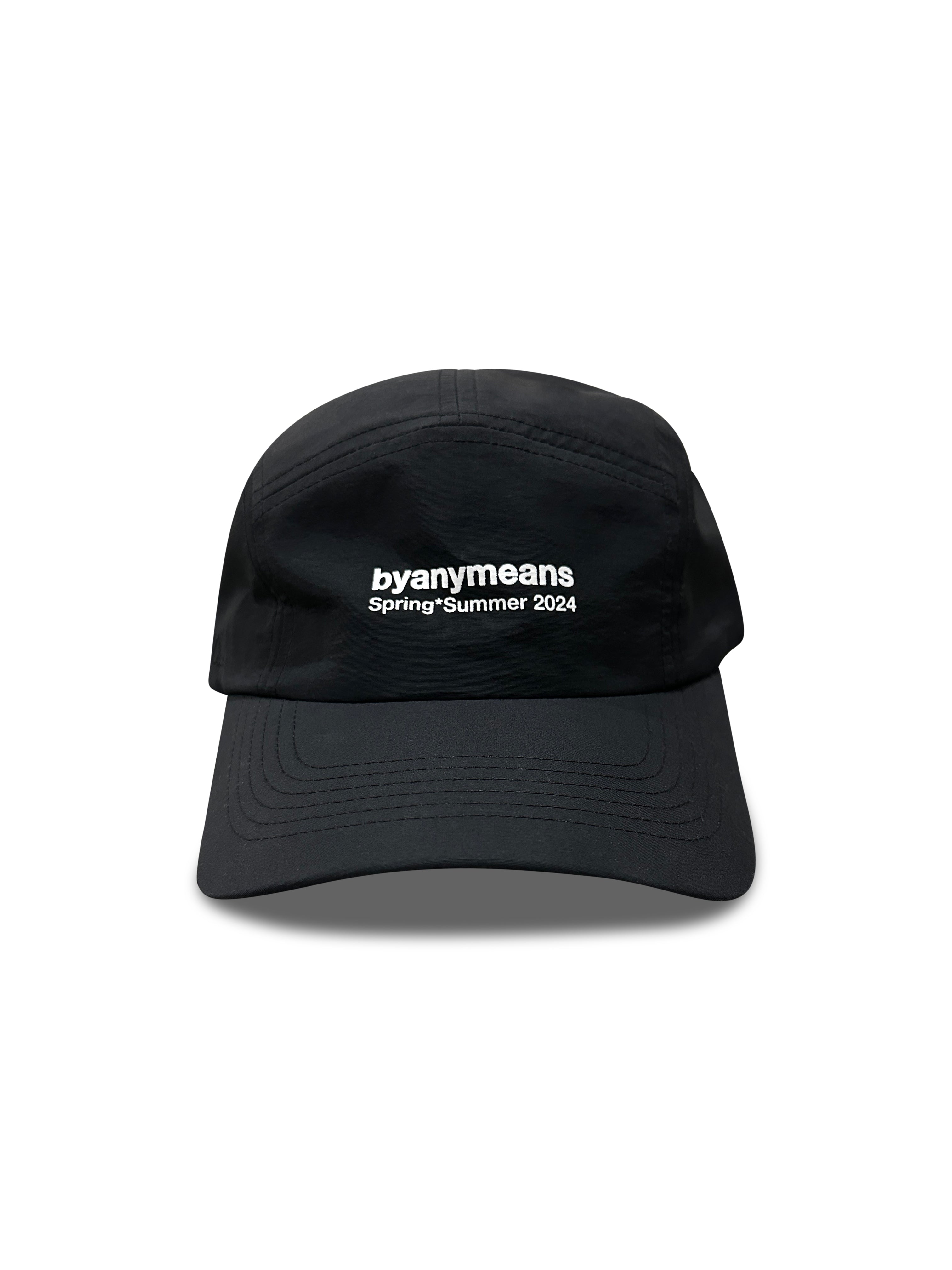 nylon sports cap - black